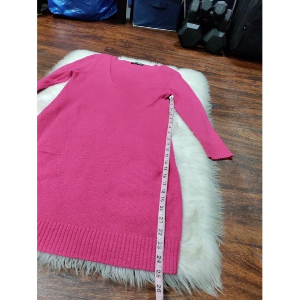 Express Design Studio Long Sleeve Ribbed Knit Mini Dress Hot Pink Women's M / S - Picture 12 of 14